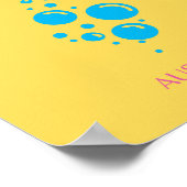 Bondi Beach, Travel Art, Preppy, Geel, Roze Poster (Hoek)