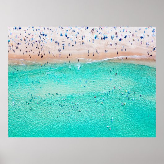 Bondi Beach uitzicht op een perfecte zomerdag Poster (Voorkant)