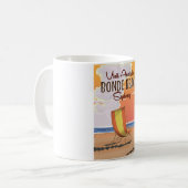 Bondi Beach vintage reisposter Koffiemok (Voorkant links)
