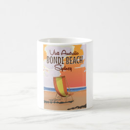 Bondi Beach vintage reisposter Koffiemok
