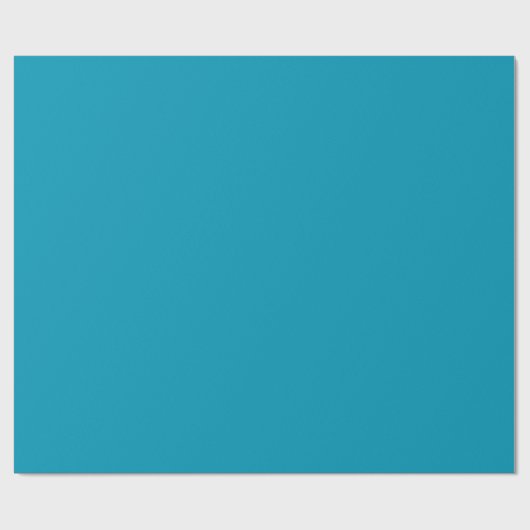 Bondi Blue Solid Color Cadeaupapier (Vlak)