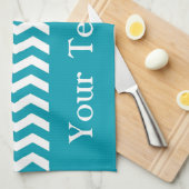 Bondi Blue Wave Chevron aanpasbaar Theedoek (Quarter Fold)