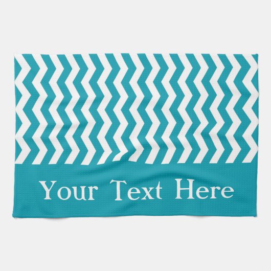 Bondi Blue Wave Chevron aanpasbaar Theedoek (Horizontaal)