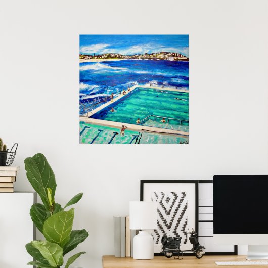 Bondi Icebergs Poster (Thuiskantoor)