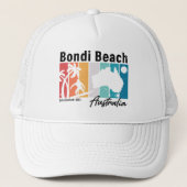 Bondi strand Australië  Retro Souvenirs 80s Trucker Pet (Voorkant)