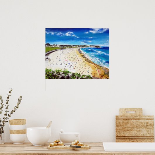 bONDI-uitzichten Poster (Keuken)