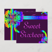 Bondings of Love Sweet Sixtee Invitation-Customize Kaart (Voorkant / Achterkant)