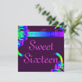 Bondings of Love Sweet Sixtee Invitation-Customize Kaart (Staand voorkant)