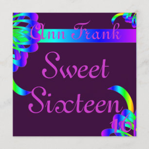 Bondings of Love Sweet Sixtee Invitation-Customize Kaart