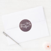 bondskanselier met witte letters en paars leder ronde sticker (Envelop)