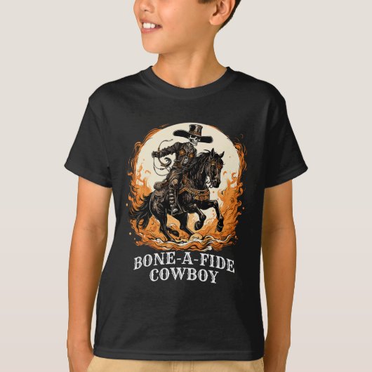 Bone-a-fide Halloween Cowboy Spooky Skeleton Rodeo T-shirt (Voorkant)