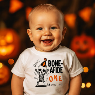 Bone-afide One Skeleton Eerste Verjaardag Hallowee Kinder Shirts