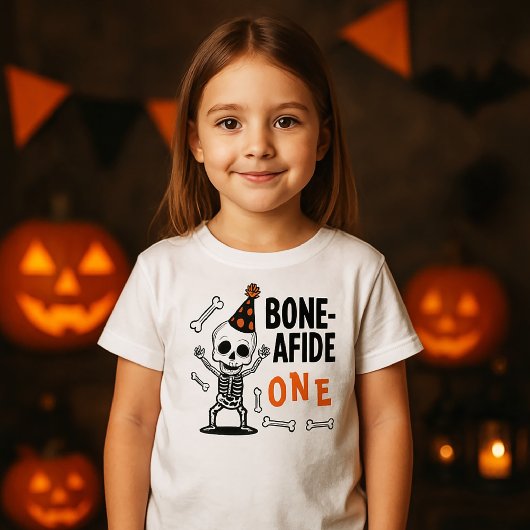 Bone-afide One Skeleton Eerste Verjaardag Hallowee Kinder Shirts