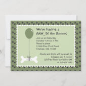 Bone and Balloon Dog Birthday Party Invitation Kaart (Voorkant)