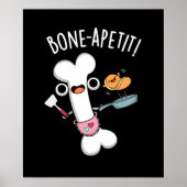 Bone Apetit Grappige Koken Pun Donker BG Poster (Voorkant)