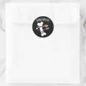 Bone Apetit Grappige Koken Pun Donker BG Ronde Sticker (Tas)