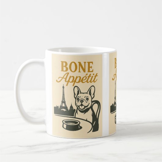 Bone Appétit Franse Bulldog Koffie Mok (Links)
