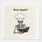 Bone Appétit Halloween Skelet Diner servetten (Voorkant)
