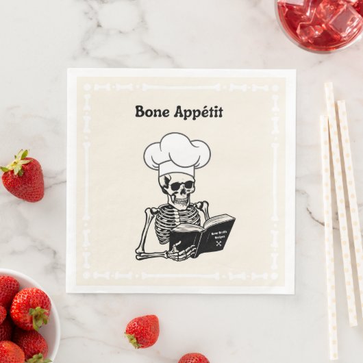 Bone Appétit Halloween Skelet Diner servetten (Insitu)