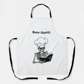 Bone Appétit Halloween Skeleton Chef Schort (Voorkant)
