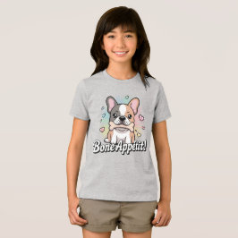 Bone Appétit - Kawaii Franse Bulldog met Botje Tri-Blend Shirt
