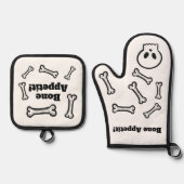 Bone Appetit! Ovenwant & Pannenlap Set (Voorkant)