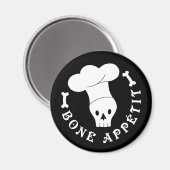 Bone Appetit Skeleton Chef Magneet (Voorkant / Achterkant)