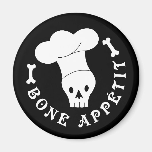 Bone Appetit Skeleton Chef Magneet (Voorkant)