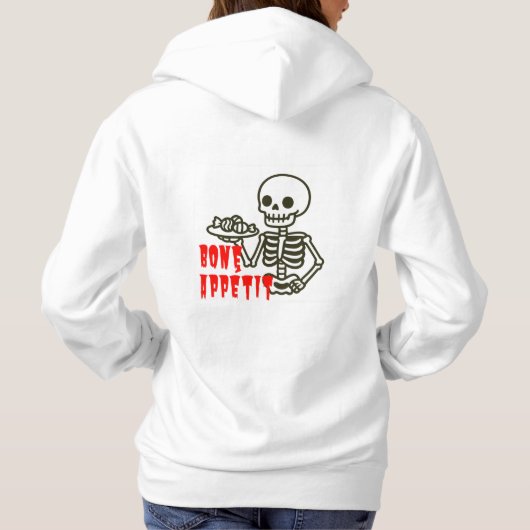 Bone Appétit – Skeleton Snoep Service Hoodie (Achterkant)