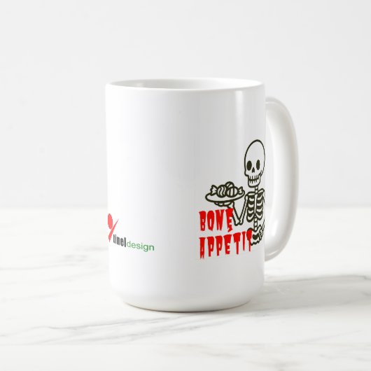 Bone Appétit – Skeleton Snoep Service Koffiemok (Voorkant rechts)