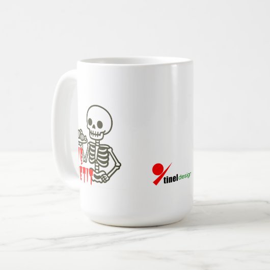 Bone Appétit – Skeleton Snoep Service Koffiemok (Voorkant links)