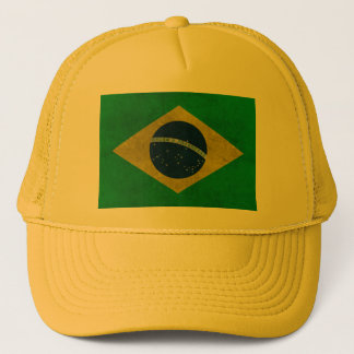 Bone Bandeira do Brasil (Estilo Envelhecido) Trucker Pet