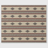 Bone, Black, Rust American Indian Style Cadeaupapier (Vlak)