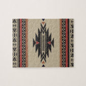 Bone, Black, Rust American Indian Style Legpuzzel (Horizontaal)