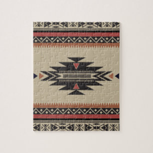 Bone, Black, Rust American Indian Style Legpuzzel