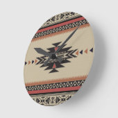 Bone, Black, Rust American Indian Style Ronde Klok (Hoek)