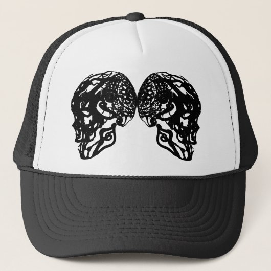 BONÉ BLACK SKULL 2 TRUCKER PET (Voorkant)