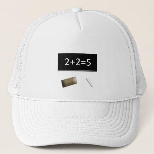 Boné branco 2+2=5 trucker pet (Voorkant)