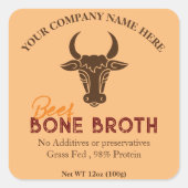 Bone Broth Container Label Sticker (Voorkant)
