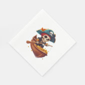 Bone Buccaneer - Funny Pirate Skull Servet (Hoek)