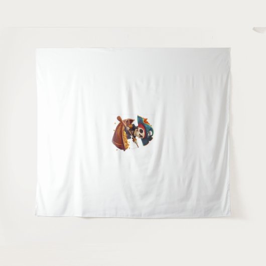 Bone Buccaneer - Funny Pirate Skull Wandkleed (Voorkant (horizontaal))