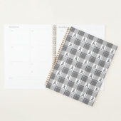 Bone Cancer Awareness Plaid Gray Ribbon Planner (Display)