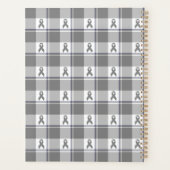 Bone Cancer Awareness Plaid Gray Ribbon Planner (Achterkant)