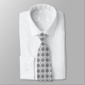Bone Cancer Awareness Plaid Gray Ribbon Stropdas (Gebonden)