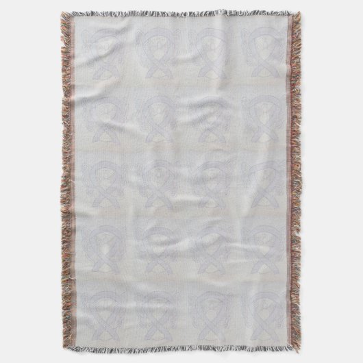 Bone Cancer Awareness Ribbon Throw Blankets Blanke Deken (Voorkant Verticaal)