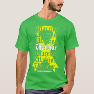 Bone Cancer Awareness Warrior Yellow Ribbon Gift1 T-shirt