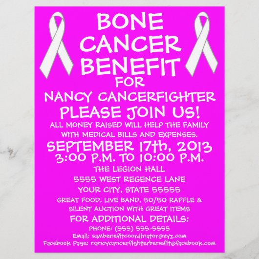 Bone Cancer Benefit Flyer (Voorkant)