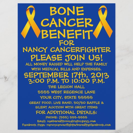 Bone Cancer Benefit Flyer (Voorkant)