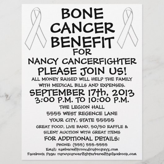Bone Cancer Benefit Flyer (Voorkant)