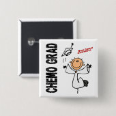 Bone Cancer CHEMO AFSTUDEERDER 1 Vierkante Button 5,1 Cm (Voorkant /achterkant)
